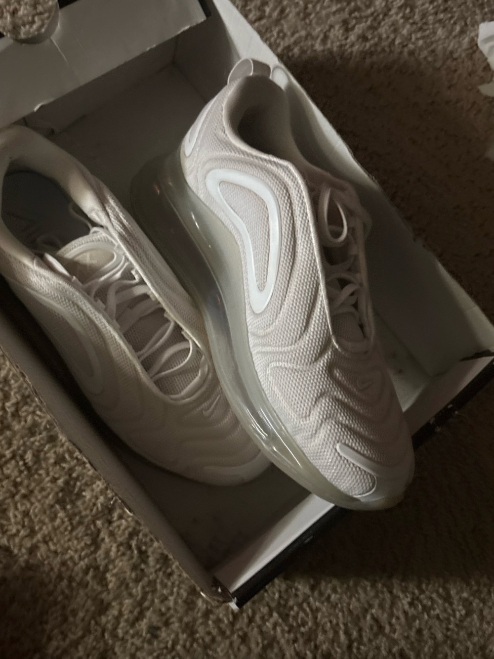 Men's White Athletic Sneakers with Air-Cushion Sole